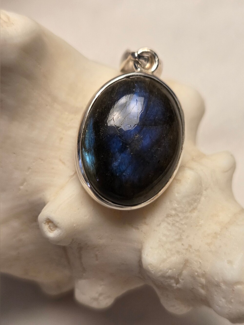 Labradorite and Sterling Silver Pendant